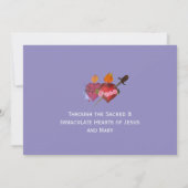 Two Hearts Catholic Flat Save The Date Card (Achterkant)