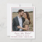 Two Hearts Catholic Flat Save The Date Card (Voorkant)