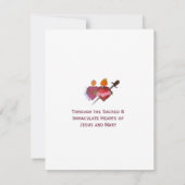 Two Hearts Catholic Flat Save The Date Card (Achterkant)