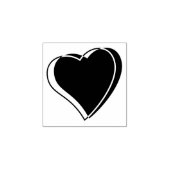 Two Hearts Entwined - 1" Square - Loyalty Card Rubberstempel (Afrduk)