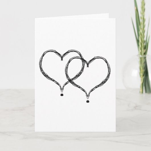 TWO HEARTS FEESTDAGEN KAART (Voorkant)