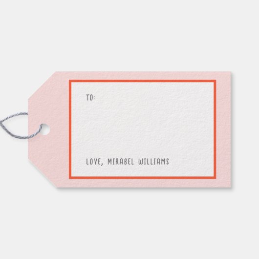 Two Hearts Forever postzegel Cadeaulabel (Achterkant Horizontaal)