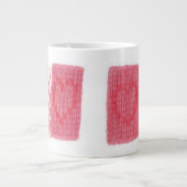 TWO HEARTS KNIT Grand Mug Blanc (Devant)