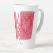 TWO HEARTS KNIT Grand Mug Latte + Texte (Angle droit)