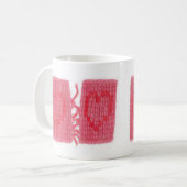 TWO HEARTS KNIT Mug Blanc (Devant gauche)