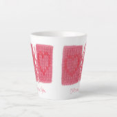 TWO HEARTS KNIT Tasse à Latte + Texte (Devant)