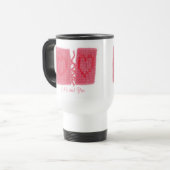 TWO HEARTS KNIT Tasse de voyage + Texte (Devant gauche)