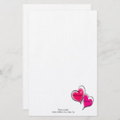 Two Hearts Letterhead Sjabloon Briefpapier (Voorkant / Achterkant)