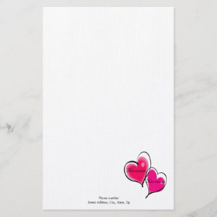 Two Hearts Letterhead Sjabloon Briefpapier