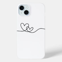 Two Hearts Line Art telefoonhoes