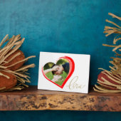 Two Hearts Love Script Valentine`s Day Photo  Fotoplaat (Zijkant)