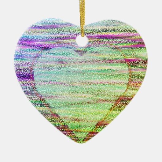 Two Hearts on a Valentines Day Tree  Keramisch Ornament (Voorkant)