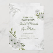 Two Hearts, One Journey Wedding Invitation  (Devant / Derrière)