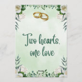 Two Hearts, One Love Wedding Invitation (Dos)