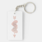 Two Hearts sleutelhanger (wit) (achterkant)