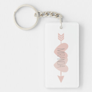 Two Hearts sleutelhanger (wit)