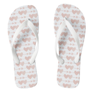 Two Hearts Teenslippers (wit)