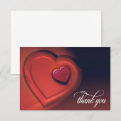 Two Hearts Thank You Card (versie 2) Bedankkaart (Voorkant / Achterkant)