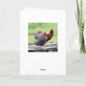 Two Hens Happy Birthday Humor Kaart (Achterkant)