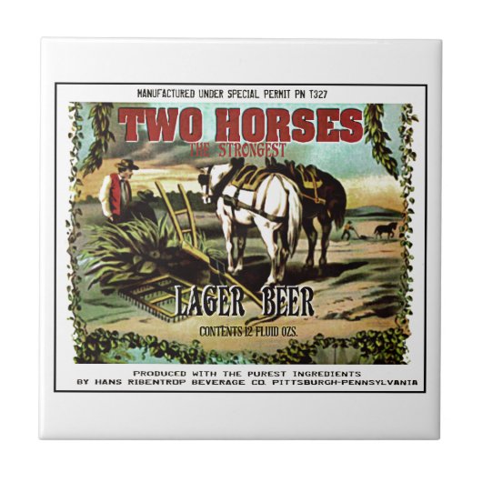 TWO HORSES CERVEJA IMAGINÁRIA TEGELTJE (Voorkant)