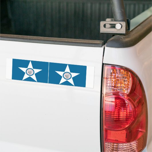 TWO Houston Flag Bumpersticker (Op Truck)