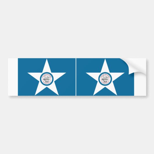 TWO Houston Flag Bumpersticker (Voorkant)