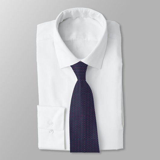 Two images of a dark blue tie against a white back stropdas