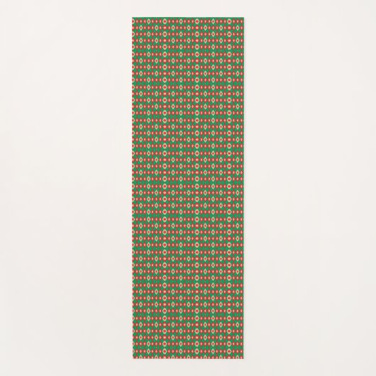 Two images showcasing a rectangular patterned  yogamat (Voorkant)