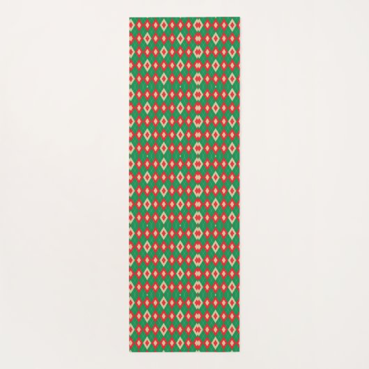 Two images showcasing a rectangular patterned  yogamat (Achterkant)