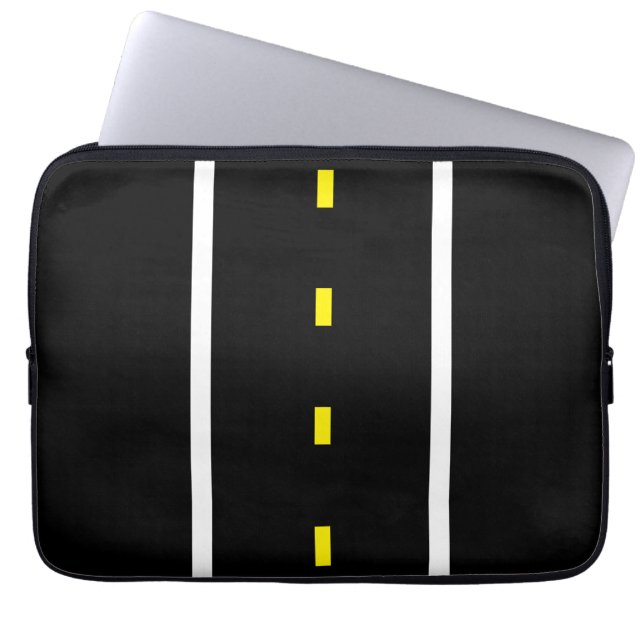 Two Lane Road Tablet Case (Black & White) (Voorkant)