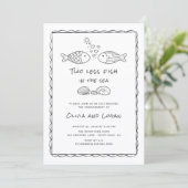 Two Less Fish in the Sea Engagement Invitation (Debout devant)