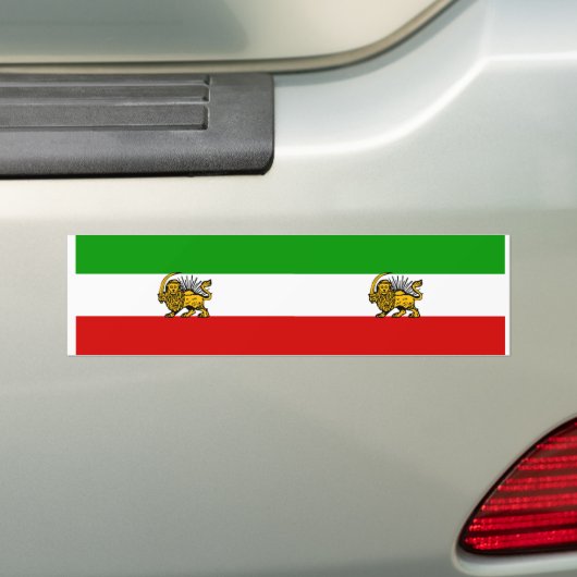 TWO Lion & Sun Iran Flags Bumpersticker (Op auto)