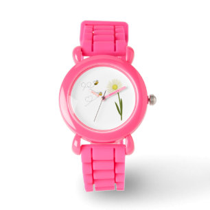 Two little and cute bees horloge