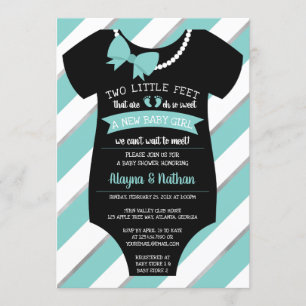 Two Little Feet Baby shower Kaart