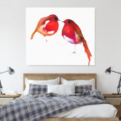 Two Little Ink Birds 2014 Canvas Afdruk (Insitu (Slaapkamer))