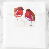 Two Little Ink Birds 2014 Vierkante Sticker (Tas)