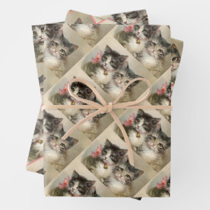 Two lovely Victorian kittens Inpakpapier Vel
