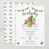 Two Lucky 2nd With Photo Birthday Kaart (Voorkant / Achterkant)