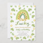 Two Lucky St Patrick's 2nd Birthday Invitation (Devant)