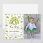 Two Lucky St Patrick's 2nd Birthday Invitation (Devant / Derrière)