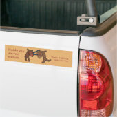 Two Medieval Wolves Bumper Sticker (Op Truck)