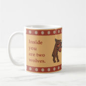 Two Medieval Wolves Coffee Mug (Gauche)
