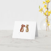 'Two Mice' kaart (Gele Bloem)