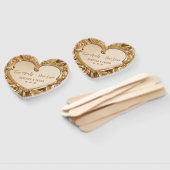 Two Minds One Love Gold Metal Heart Wedding Handwaaier (Niet-gemonteerd)