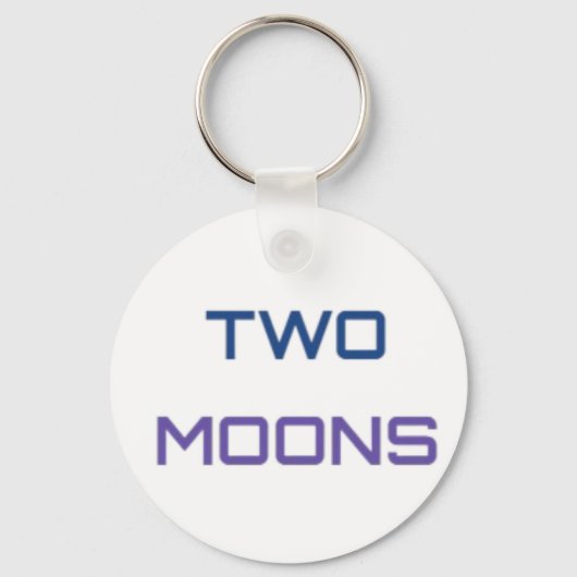 TWO MOONS Standaard Branded Circulaire Sleutelhang Sleutelhanger (Voorkant)