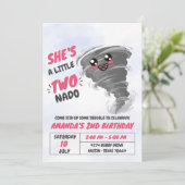 Two-Nado Tornado Tweede verjaardagsfeestje Kaart (Staand voorkant)
