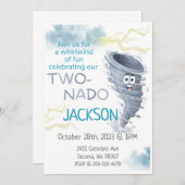 Two-Nado verjaardagsuitnodiging Kaart (Voorkant / Achterkant)