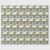 Two Old Ladies Sitting on a Bench Cadeaupapier (Vlak)