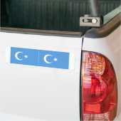 TWO Oost-Turkestan Oeigoerse vlag Bumpersticker (Op Truck)