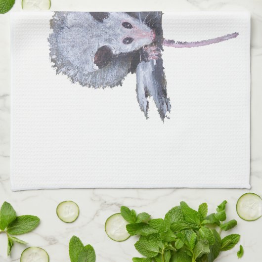 "Two Opossum" Towel Theedoek (Gevouwen)